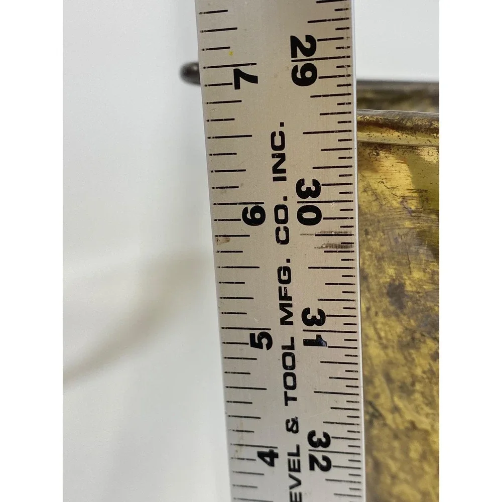 Antique OLD HW Hayden Brass Bucket Patent Spun Brass Pail Iron Handle 1865